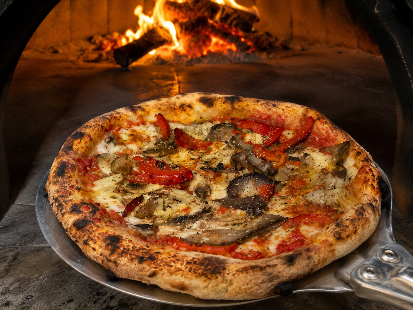Pizza végétarienne artisanale